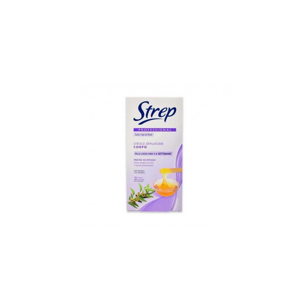 Strep Strisce Depilatorie Professionali Corpo 12 Strisce 