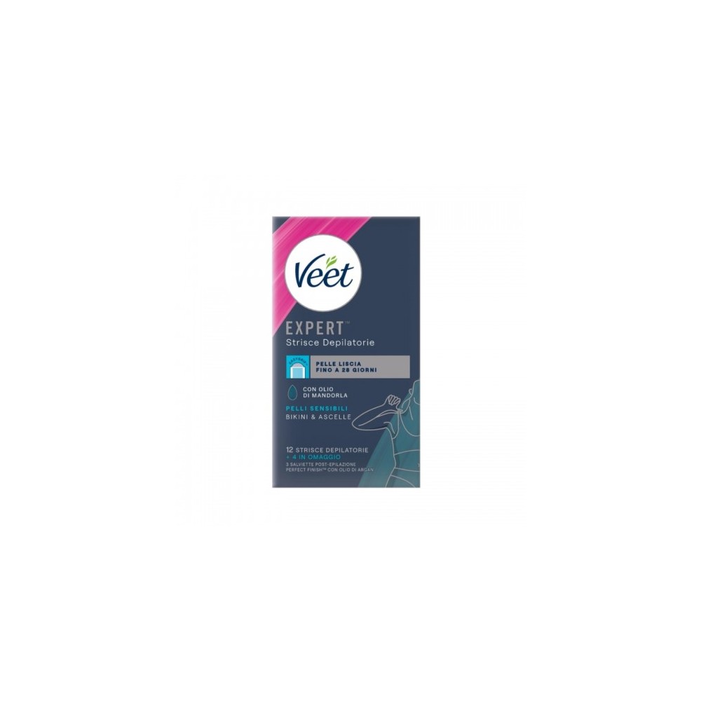 Veet Expert 16 Strisce Depilatorie Per Bikini E Ascelle 