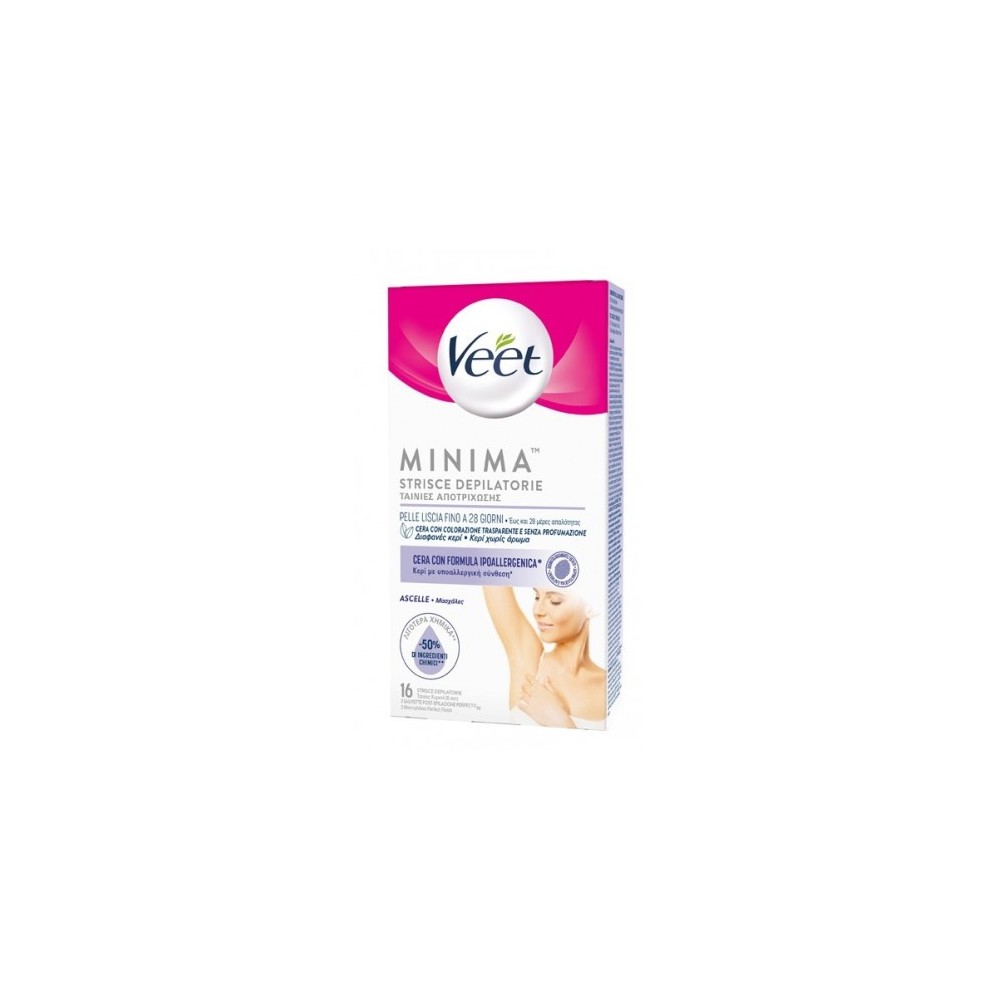Veet Minima 16 Strisce Depilatorie Per Ascelle 