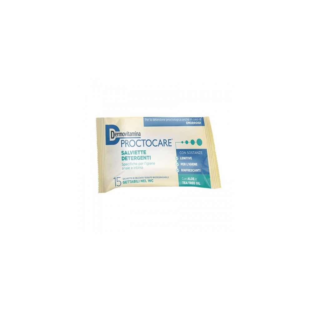 Pasquali Dermovitamina Proctocare 15 Salviette Detergenti Per L'Igiene Anale E Intima 