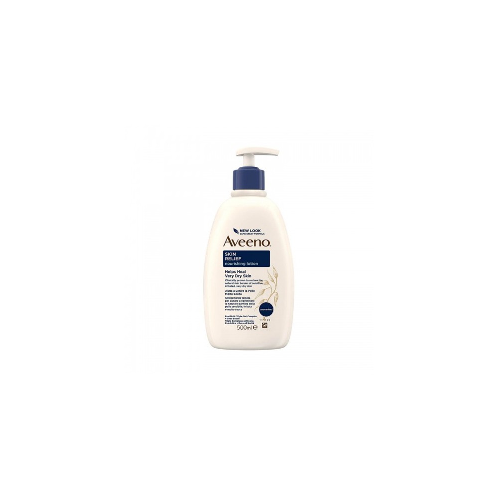 Aveeno Skin Relief Crema Nutriente Lenitiva Senza Profumo Per Pelle Molto Secca 500 Ml 