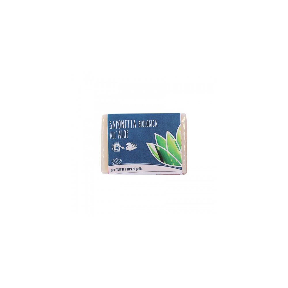 Fior Di Loto Saponetta Biologica All'Aloe Per Tutti I Tipi Di Pelle 100 G 