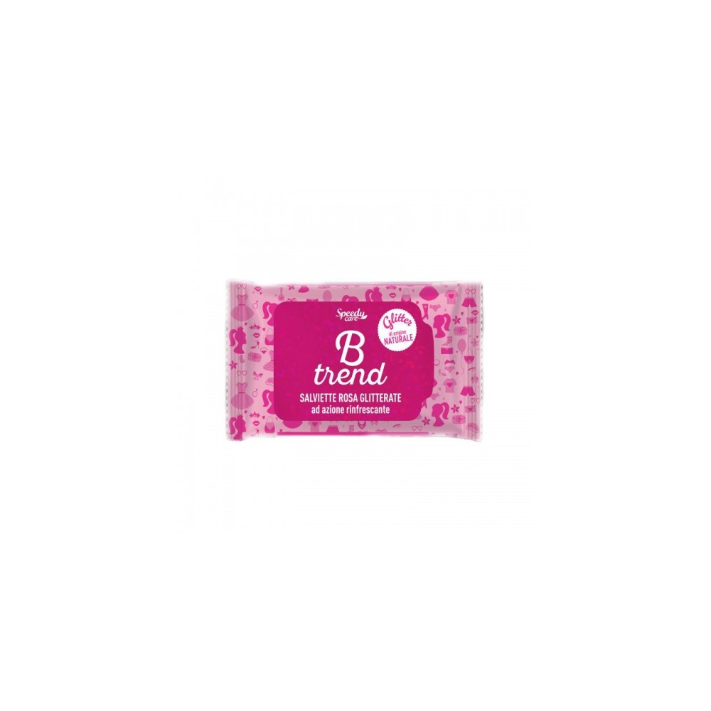 Speedy Care B Trend 15 Salviette Rosa Glitterate Ad Azione Rinfrescante 