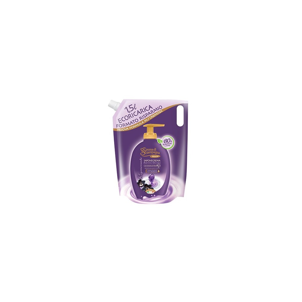 Spuma Di Sciampagna Ecoricarica Sapone Liquido Ametista E Orchidea 1,5 L 