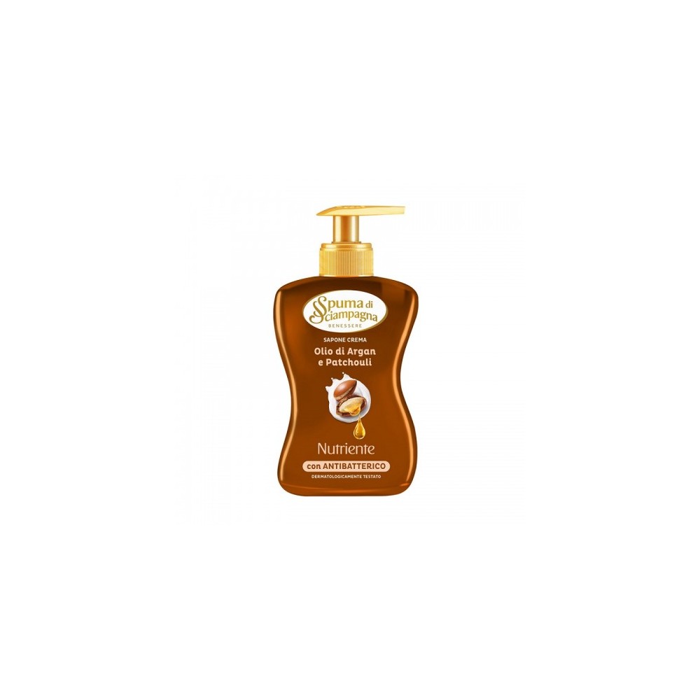 Spuma Di Sciampagna Sapone Crema Nutriente Olio Di Argan E Patchouli 300 Ml 