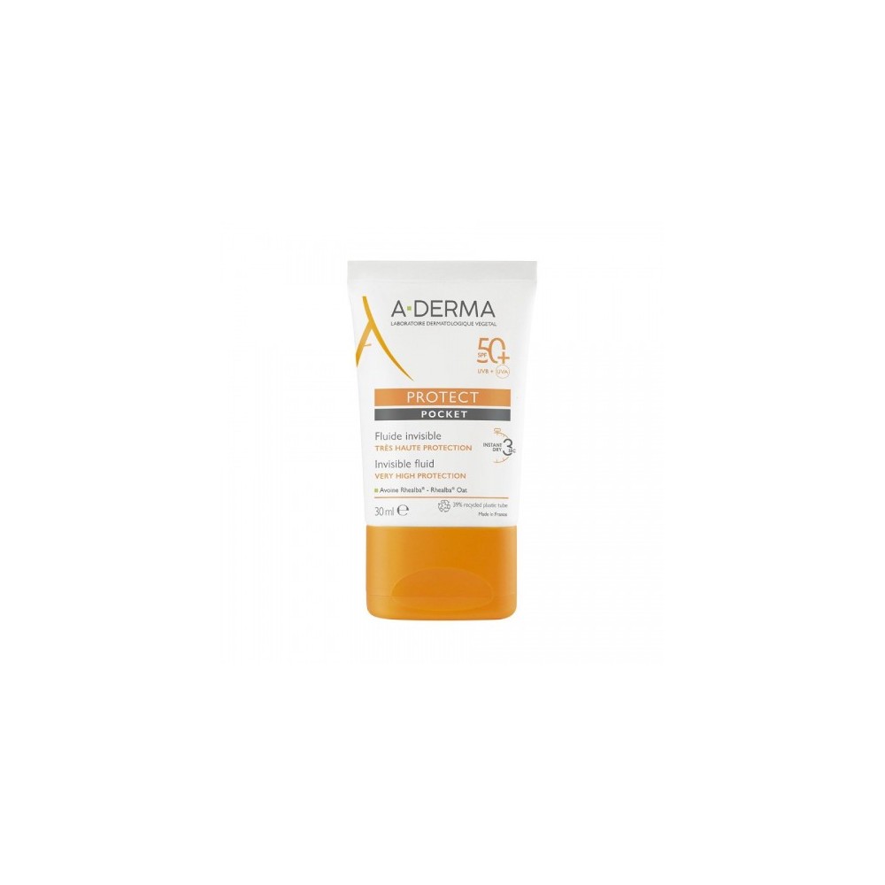 Aderma Protect Pocket Spf50+ Fluido Invisibile Ad Alta Protezione Solare 30 Ml 