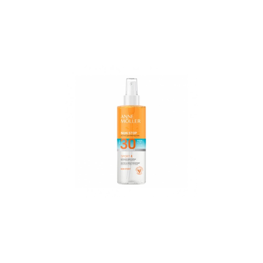 Anne Moller Non Stop Sport Biphasic Body Spray Spf30 Protezione Solare 150 Ml 