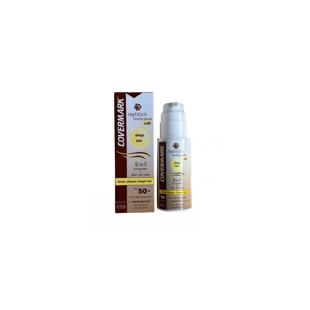 Covermark Rayblock Body Plus Milk Spf50+ Protezione Solare 100 Ml Deep Tan 