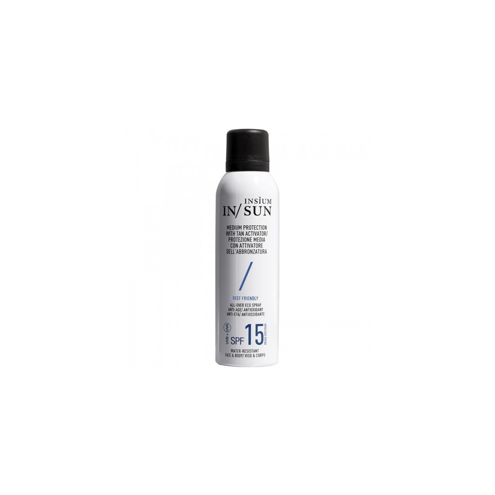 Insium In/ Sun Protezione Solare Media Spf15 Con Attivatore Dell'Abbronzatura 150 Ml Spray 