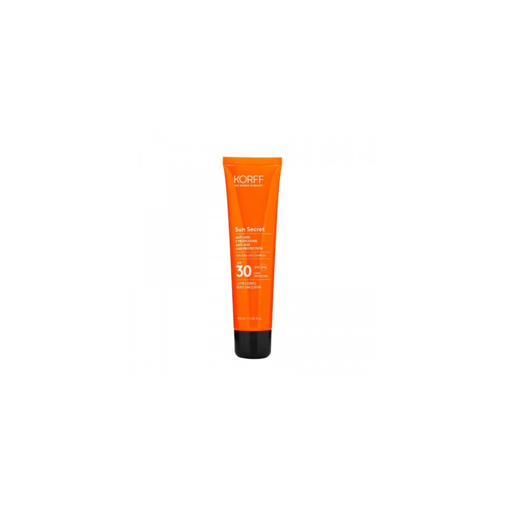 Korff Sun Secret Spf30 Latte Solare Corpo Protettivo E Anti-Age 100 Ml 