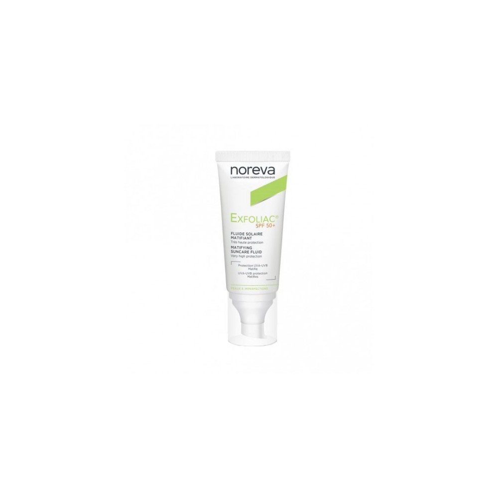 Noreva Exfoliac Spf50+ Fluide Solaire Matifiant Fluido Solare Protettivo 40 Ml 