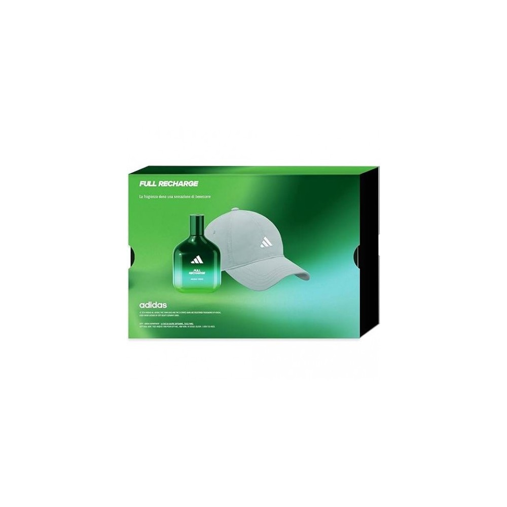 Adidas Cofanetto Vibes Full Recharge Eau De Parfum 100 Ml + Capellino 