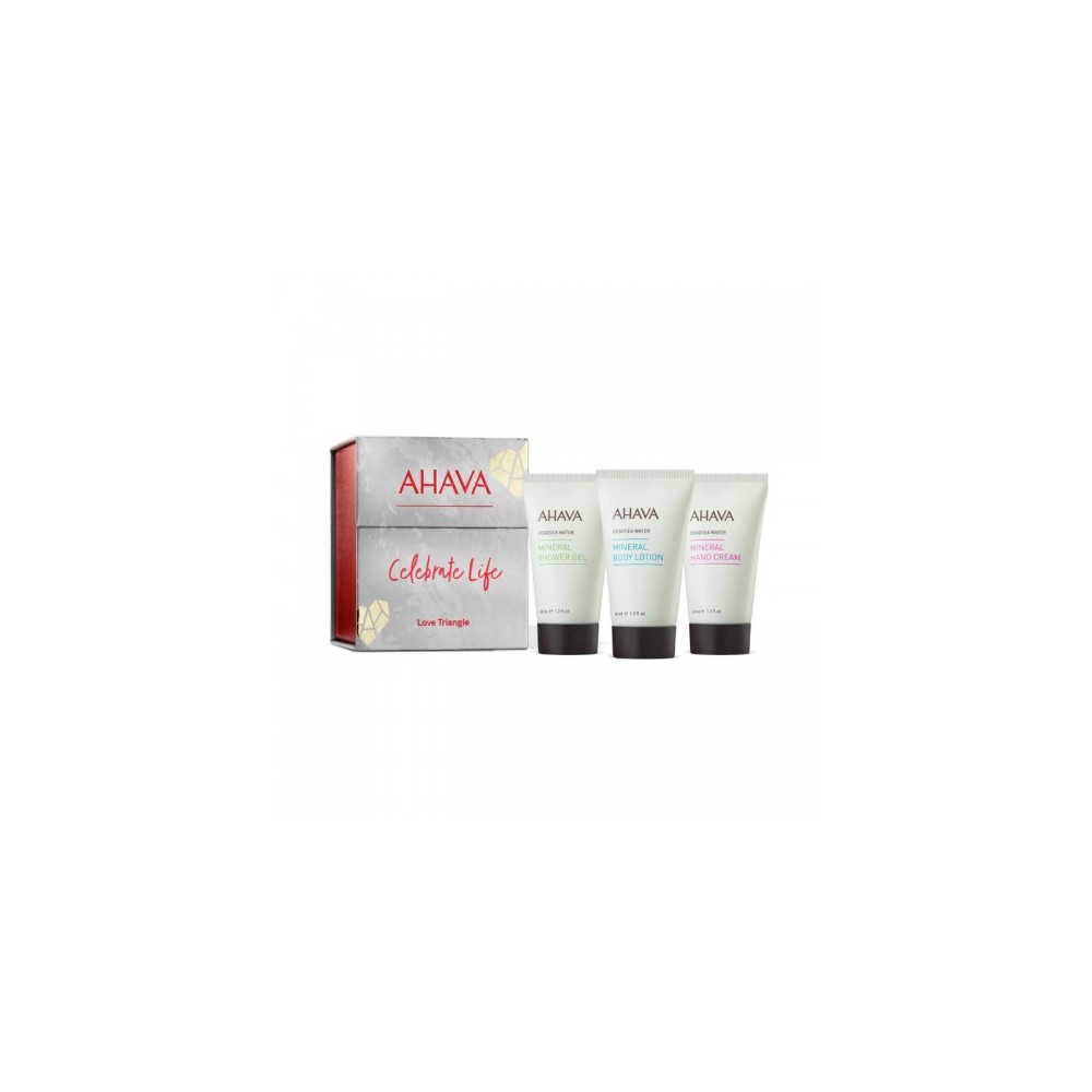 Ahava Cofanetto Celebrate Life Love Triangle Trattamento Corpo Idratante E Nutriente 