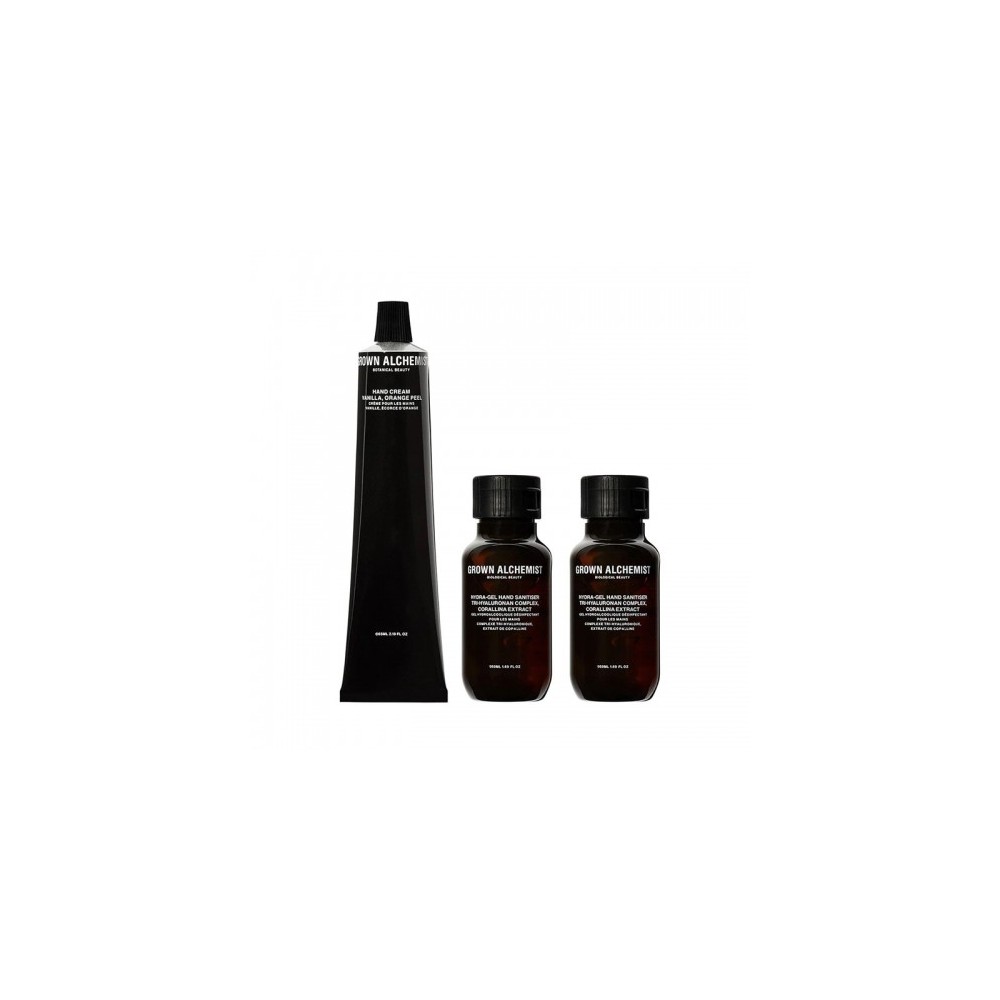 Grown Alchemist Healthy Hands Kit 2 Hydra-Gel Igienizzanti Per Le Mani Da 50 Ml + Crema Mani Da 65 Ml 