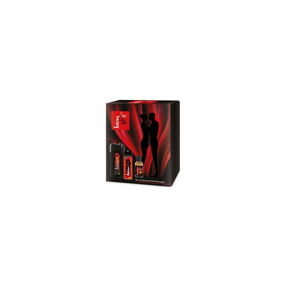 Intesa Cofanetto Sex Unisex Ambra D'Arabia Doccia Shampoo 250 Ml + Deodorante 150 Ml + Olio Massaggio 100 Ml 