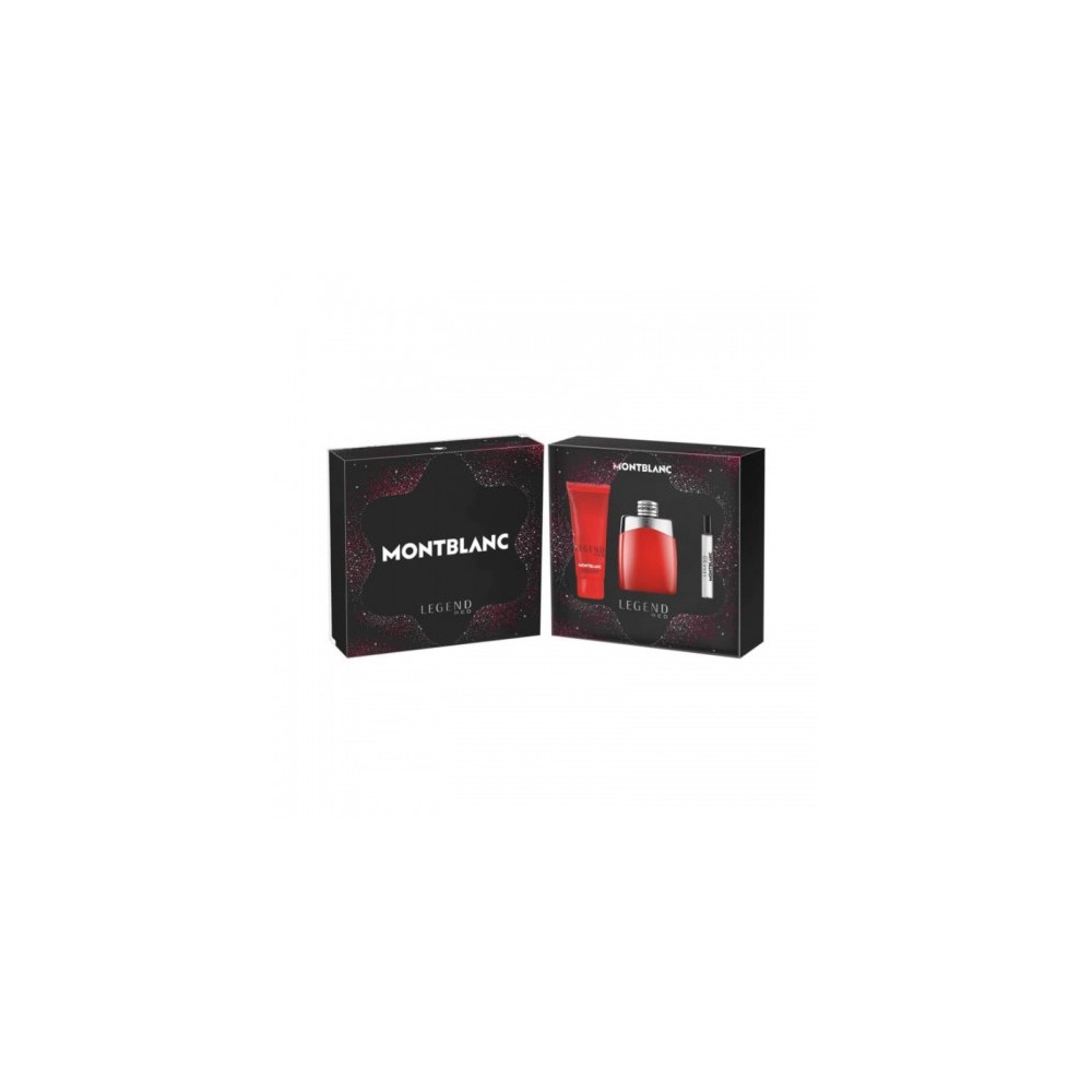 Mont Blanc Cofanetto Legend Red Eau De Parfum 100Ml + Edp Travel Size 7,5 Ml + Shower Gel 100 Ml 
