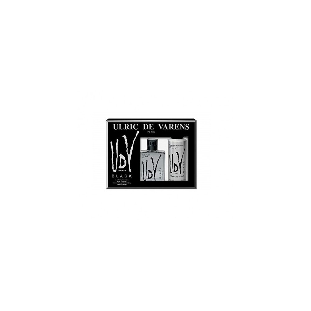 Ulric De Varens Cofanetto Black Eau De Toilette Uomo 100 Ml + Deodorante Spray 200 Ml 