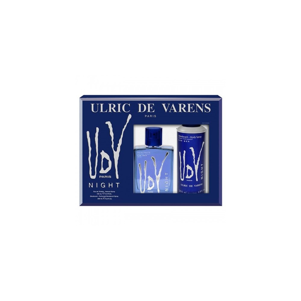 Ulric De Varens Cofanetto Udv Night Eau De Toilette Uomo 100 Ml + Deodorante Spray 200 Ml 