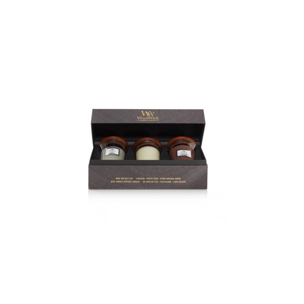 Woodwick Terrose Confezione Regalo 3 Candele Piccole 