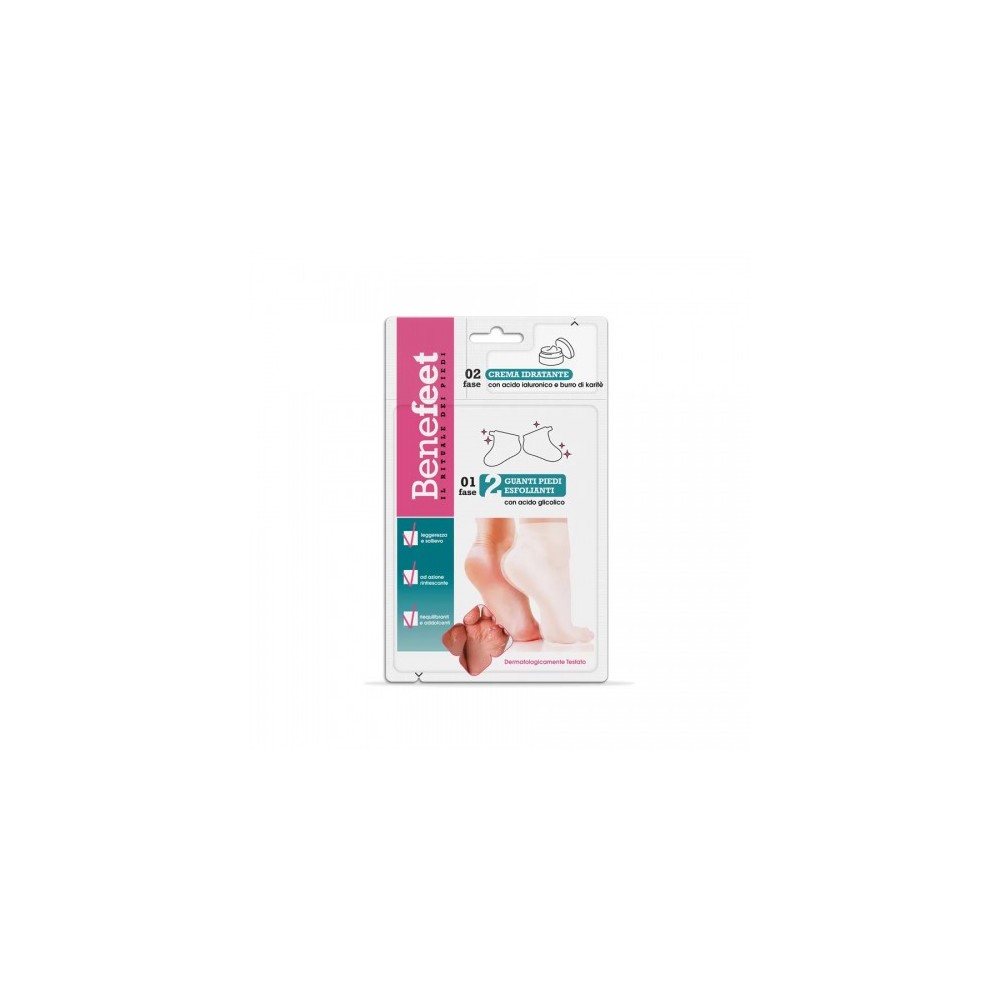 Biogenya Benefeet 2 Guanti Esfolianti Per I Piedi + Crema Idratante 