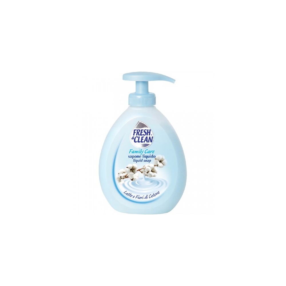 Fresh & Clean Family Care Sapone Liquido Al Latte E Fiori Di Cotone 300 Ml 