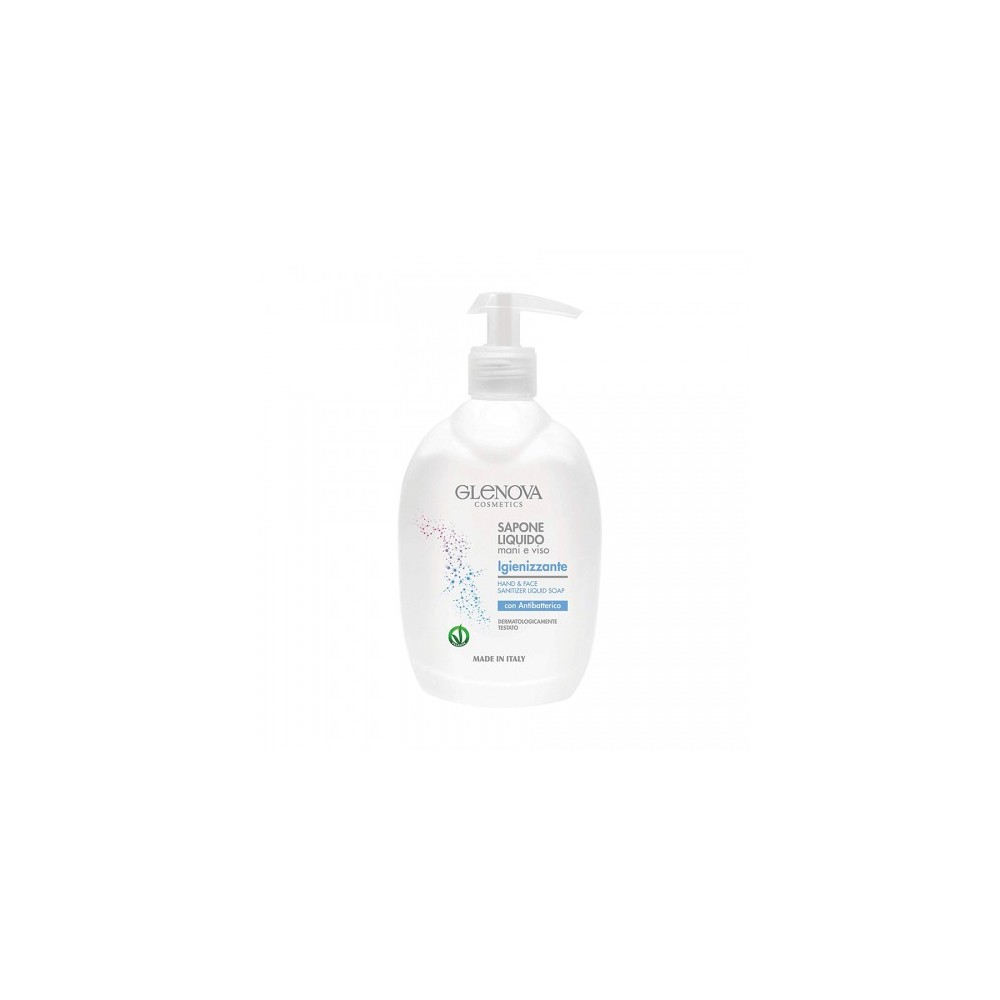 Glenova Sapone Liquido Per Mani E Viso Igienizzante Con Antibatterico 500 Ml 