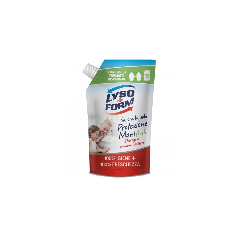 Lysoform Protezione Mani Fresh Ricarica Sapone Liquido 500 Ml 