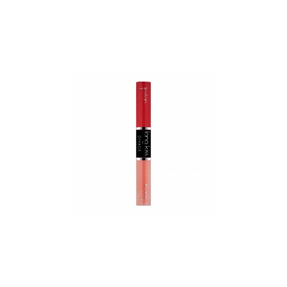 Divage Long Kiss Lipstick 2 In 1 Rossetto E Lucidalabbra N.09 Orange 