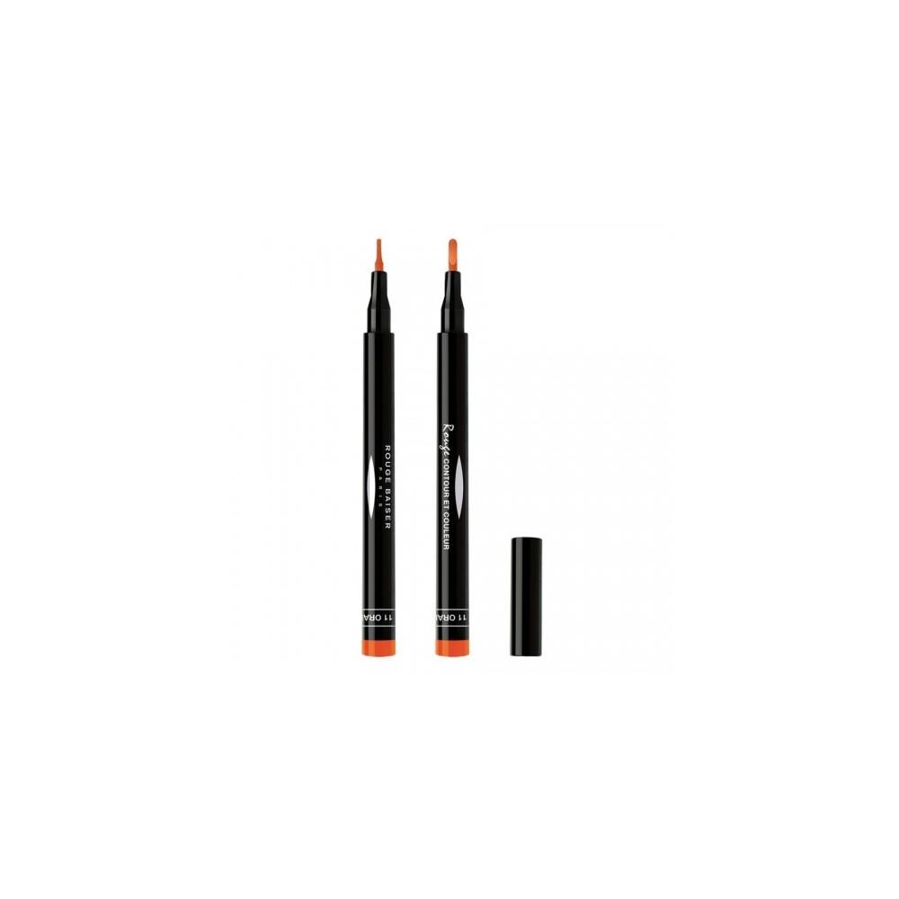 Rouge Baiser Rouge Contour Et Couleur Pennarello Labbra N. 11 Orange 