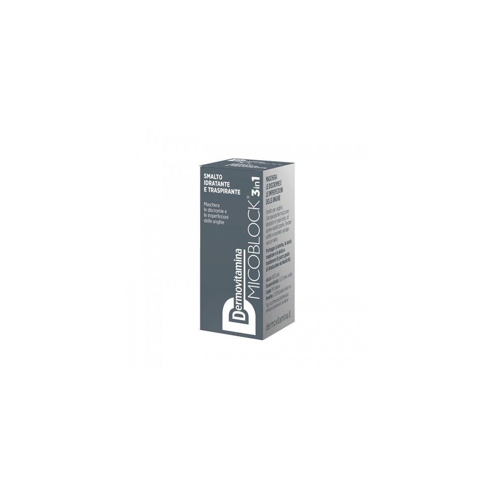 Pasquali Dermovitamina Micoblock 3 In 1 Smalto Idratante E Traspirante Grigio 