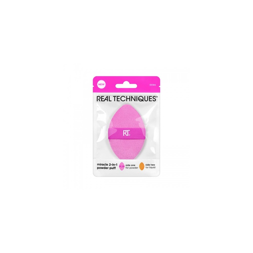 Real Techniques Miracle 2-In-1 Powder Puff Spugna Multiuso Per Il Make-Up 