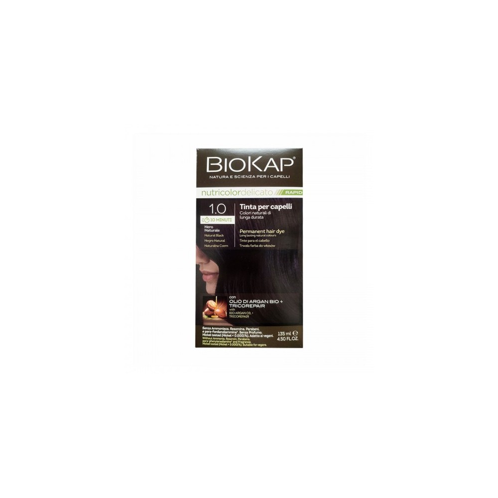 Bios Line Biokap Nutricolor Delicato Rapid Tinta Per Capelli N.1.0 Nero Naturale 