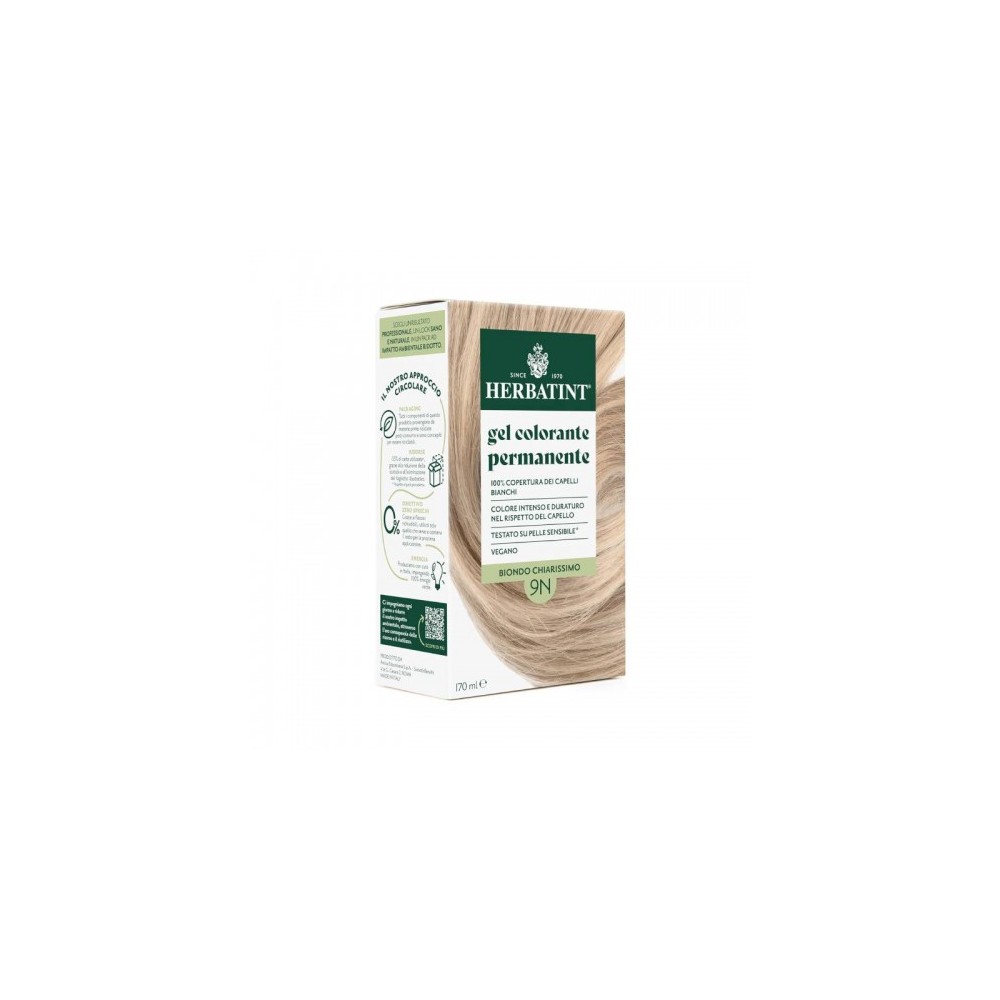 Herbatint Gel Colorante Permanente Per Capelli 170 Ml N. 9N Biondo Chiarissimo 