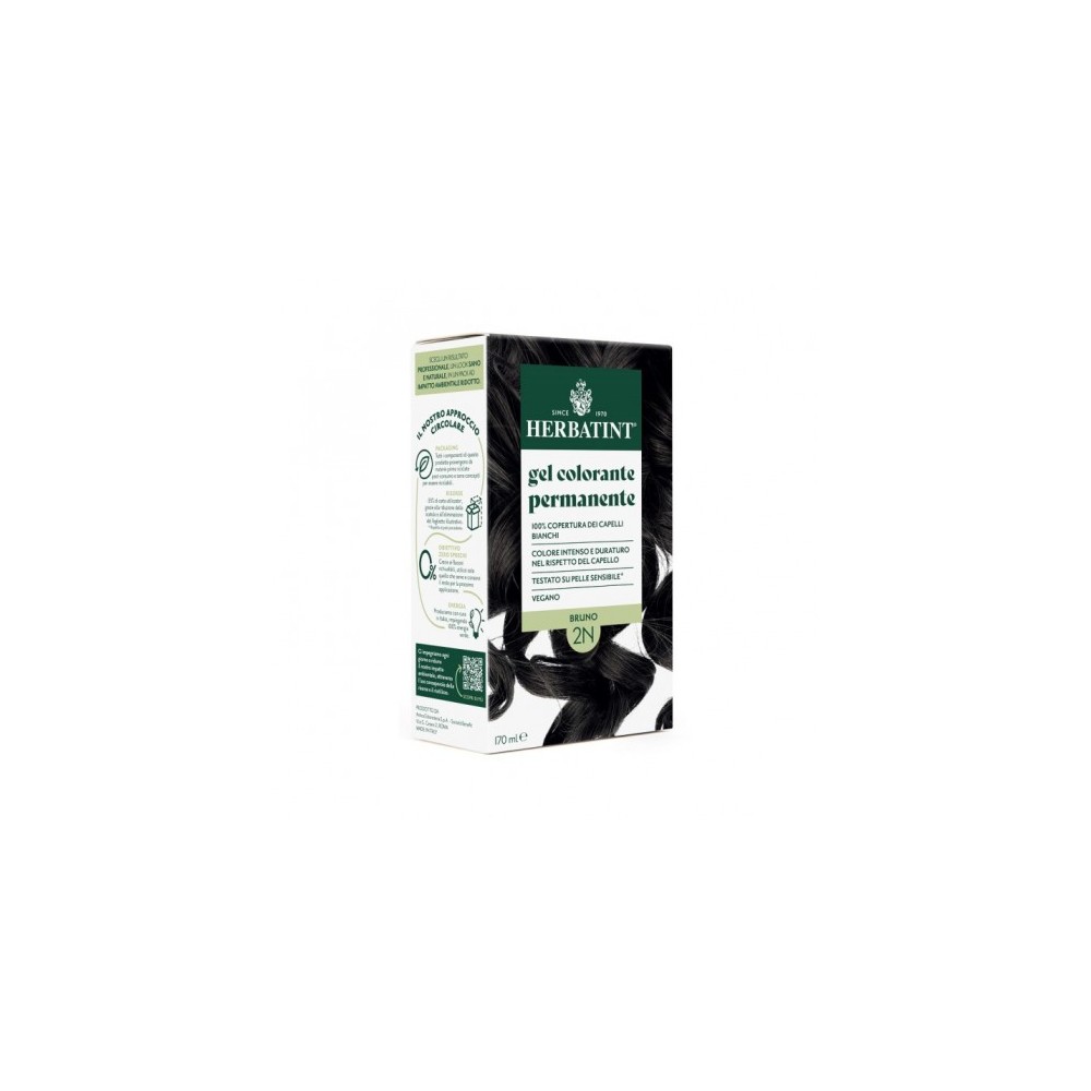 Herbatint Gel Colorante Permanente Per Capelli N.2N Bruno 170 Ml 
