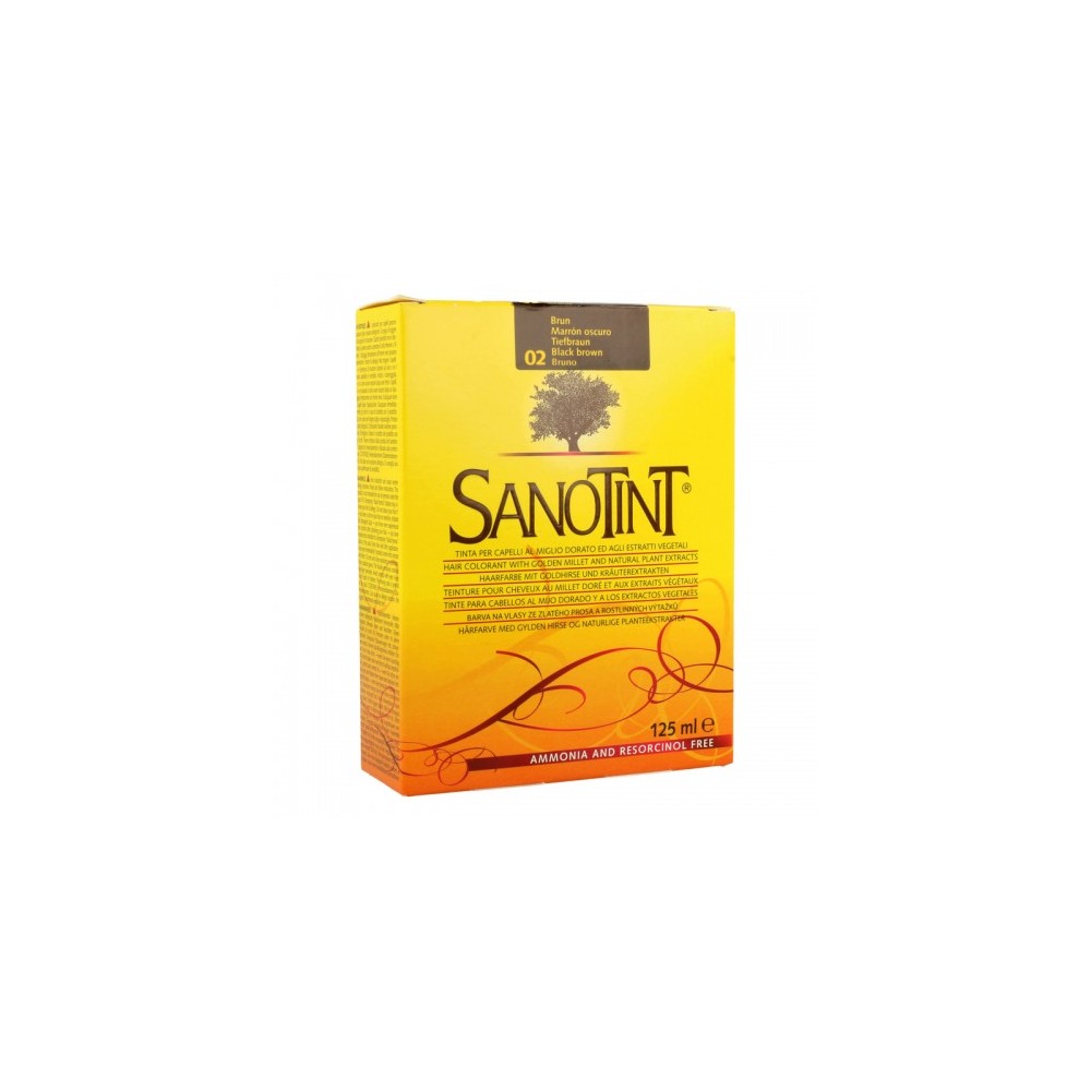 Sanotint Tinta Per Capelli Colorazione Permanente Senza Ammoniaca  Classic N. 02 Colore Bruno 