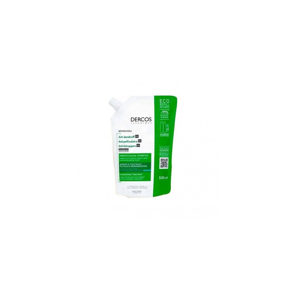 Dercos DS Shampoo Antiforfora Per Capelli Secchi Ricarica 500 Ml 