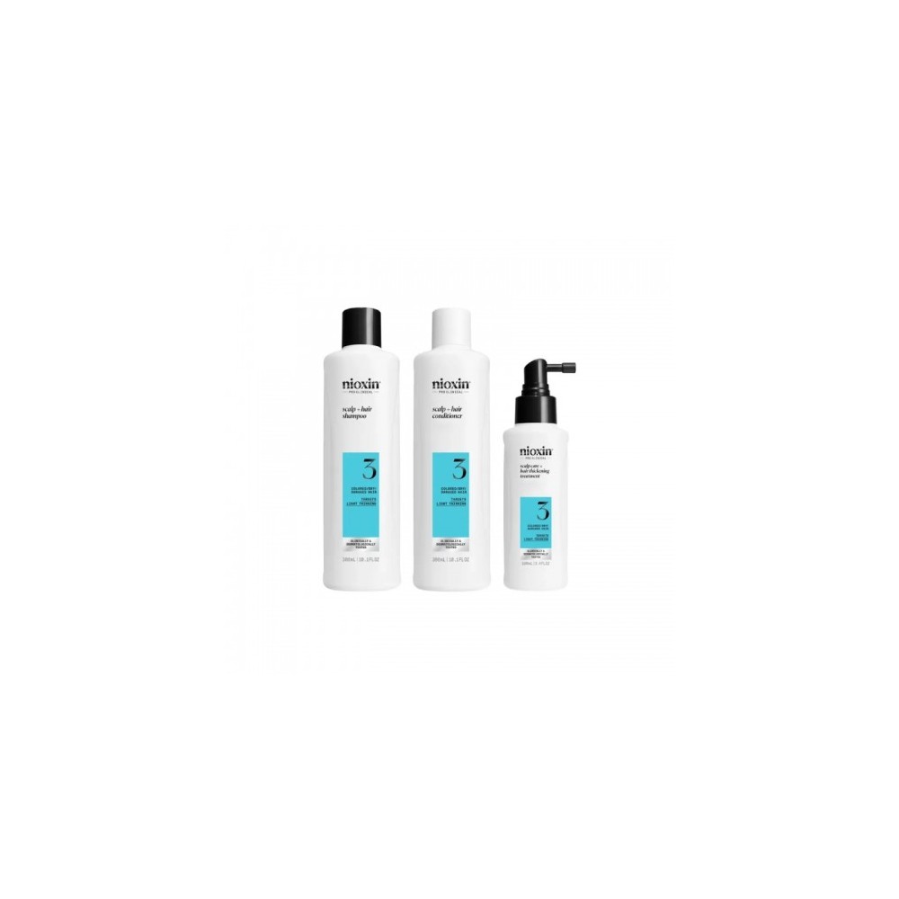 Nioxin System 3 Kit Cofanetto Volumizzante Shampoo 300 Ml + Balsamo 300 Ml + Trattamento 100 Ml 