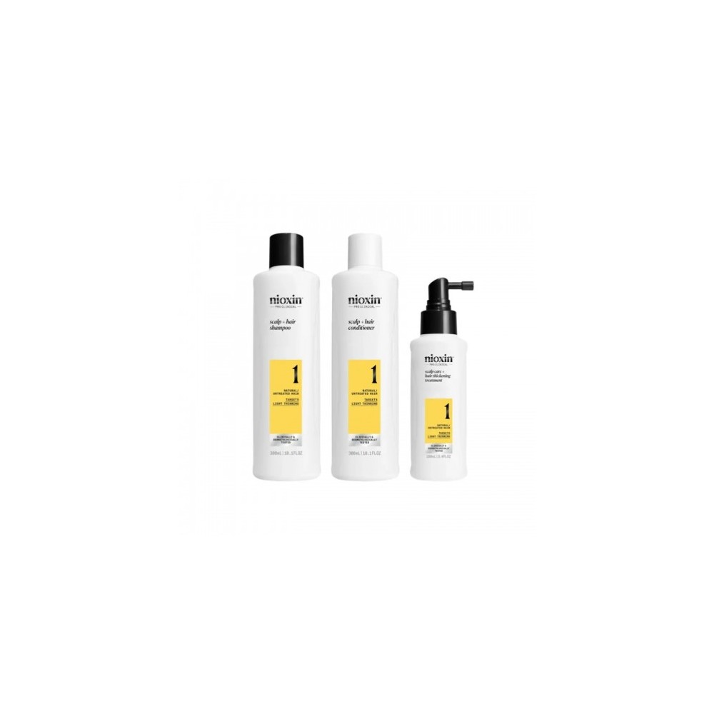 Nioxin System 1 Kit Cofanetto Volumizzante Shampoo 300 Ml + Balsamo 300 Ml + Trattamento 100 Ml 