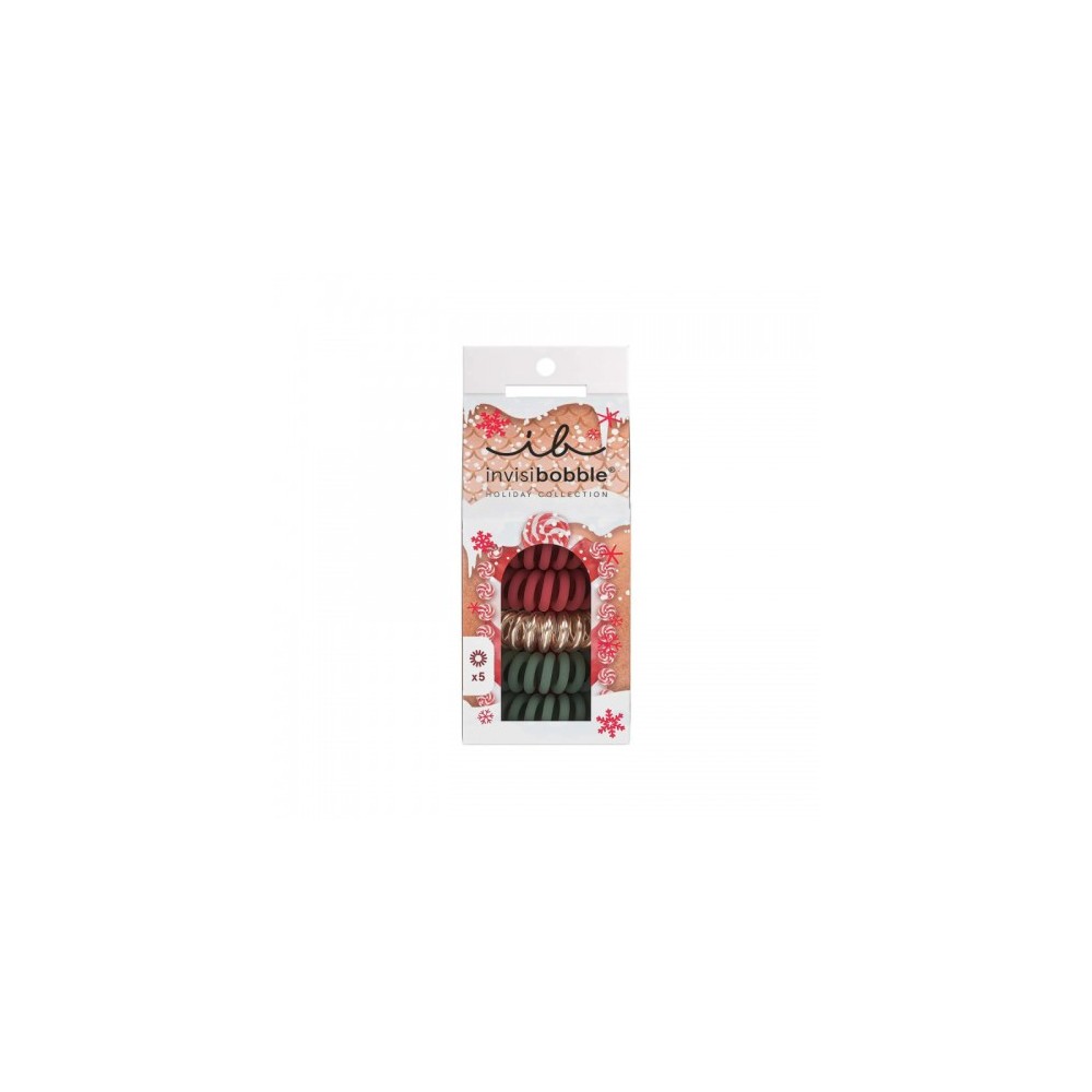 Invisibobble Holidays Snow Place Like Home Set Con 5 Elastici A Spirale Per Capelli 