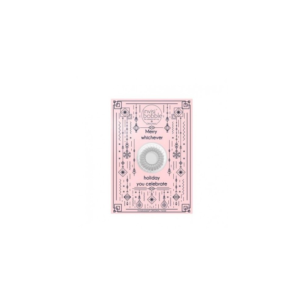 Invisibobble Xmas Greeting Card Original 1 Elastico Per Capelli In Silicone Merry Holiday 