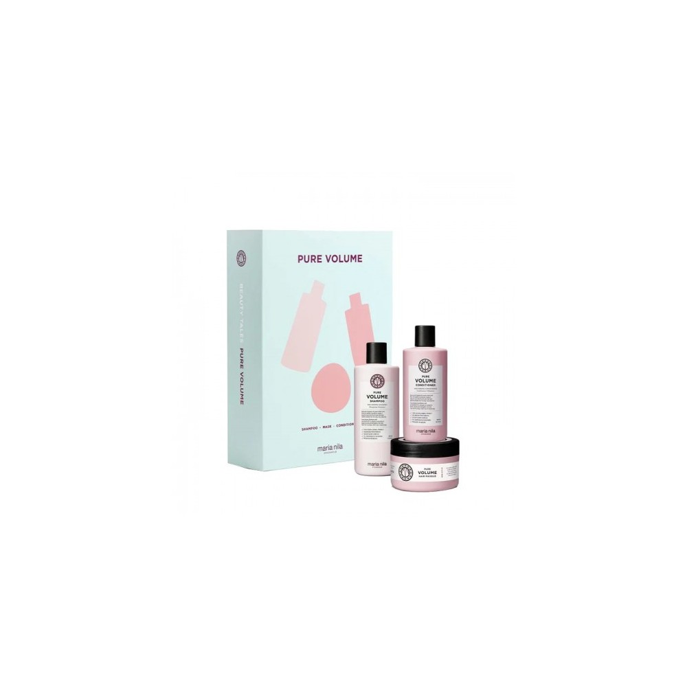 Maria Nila Cofanetto Pure Volume Shampoo 350 Ml + Balsamo 300 Ml + Maschera 250 Ml 