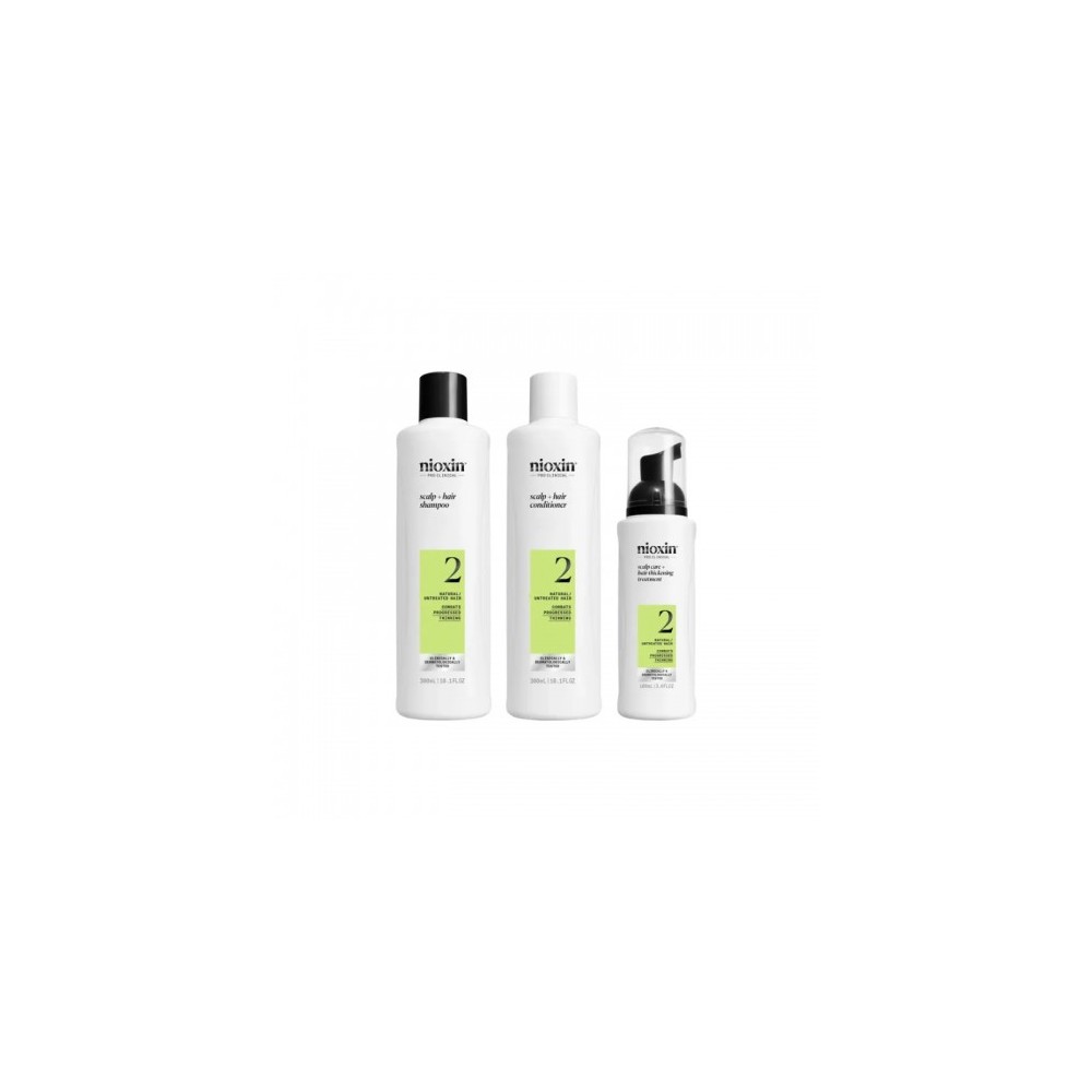 Nioxin System 2 Kit Cofanetto Volumizzante Shampoo 300 Ml + Balsamo 300 Ml + Trattamento 100 Ml 