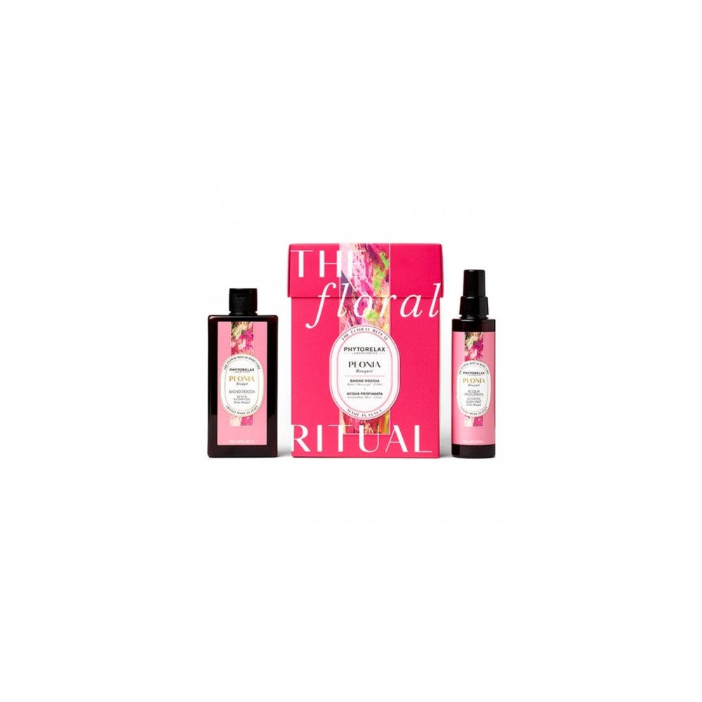 Phytorelax Cofanetto The Floreal Ritual Peonia Bouquet Bagnodoccia 250 Ml + Acqua Profumata 150 Ml 