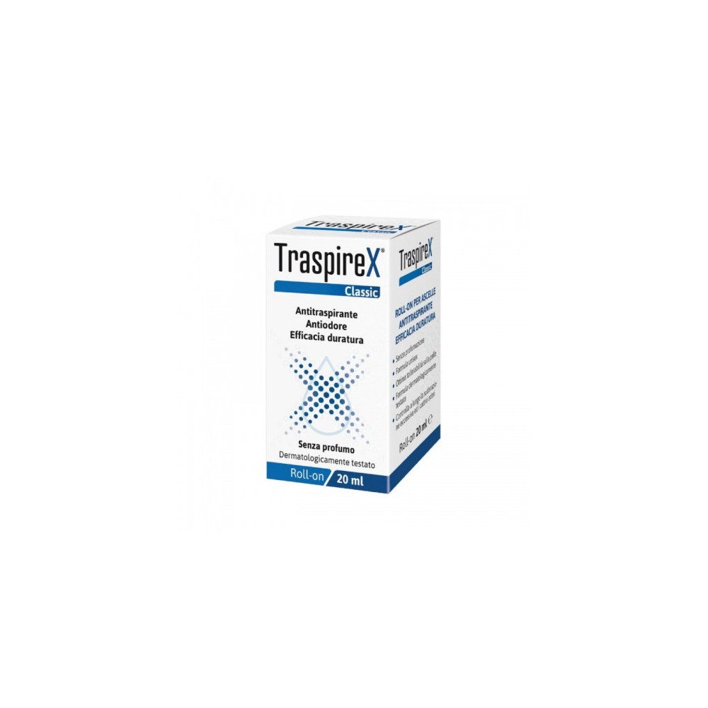 Consulteam Traspirex Classic Deodorante Antitraspirante Senza Profumo 20 Ml Roll-On 