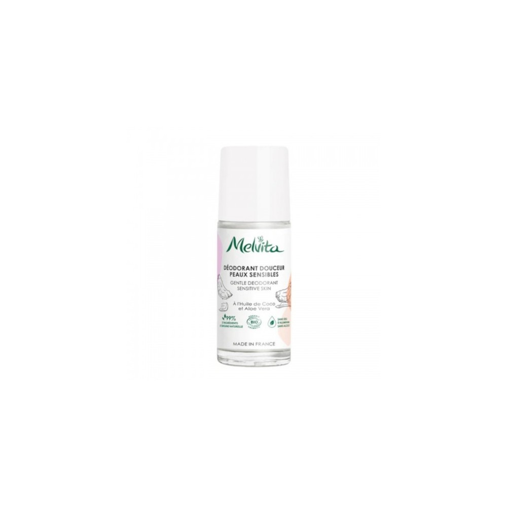 Melvita Déodorant Douceur Peaux Sensibles Deodorante Roll-On Per Pelli Sensibile 50 Ml 