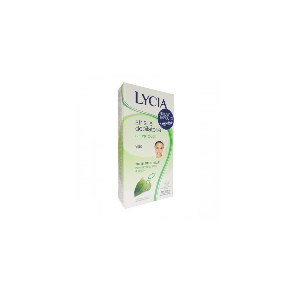 Lycia Natural Touch 20 Strisce Depilatorie Viso 