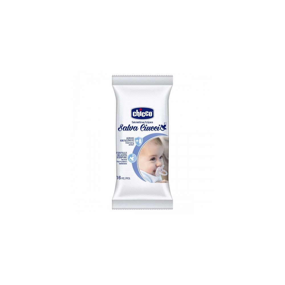 Chicco Salva Ciuccio 16 Salviettine Igienizzanti Per Bambino 