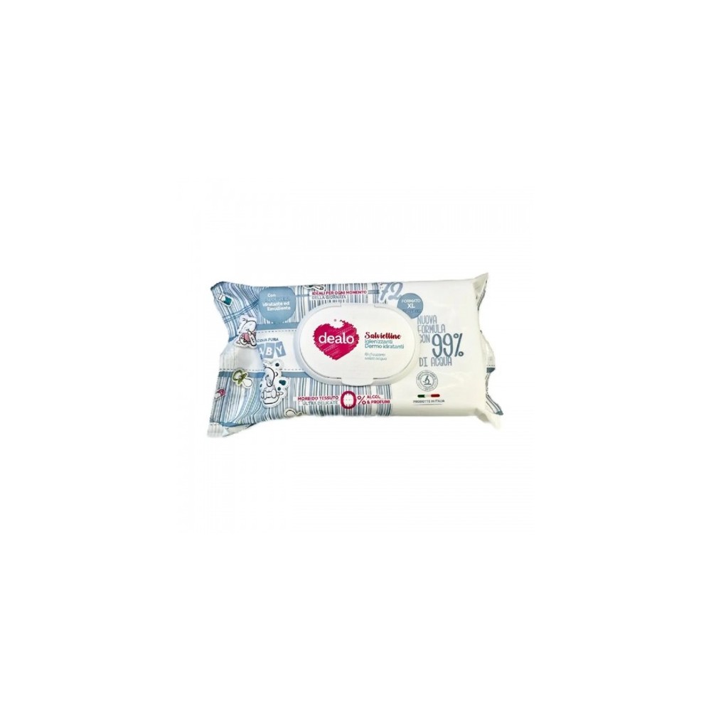 Dealo 72 Salviettine Detergenti Idratanti Ed Emollienti Xl 