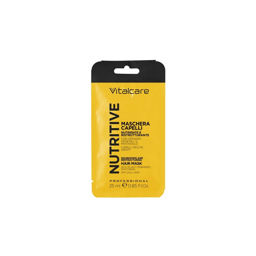 Vitalcare Nutritive Maschera Capelli Nutriente e Ristrutturante Monodose 25ML 