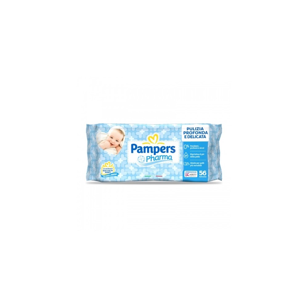 Pampers Pharma 56 Salviettine Per Pelli Sensibili 